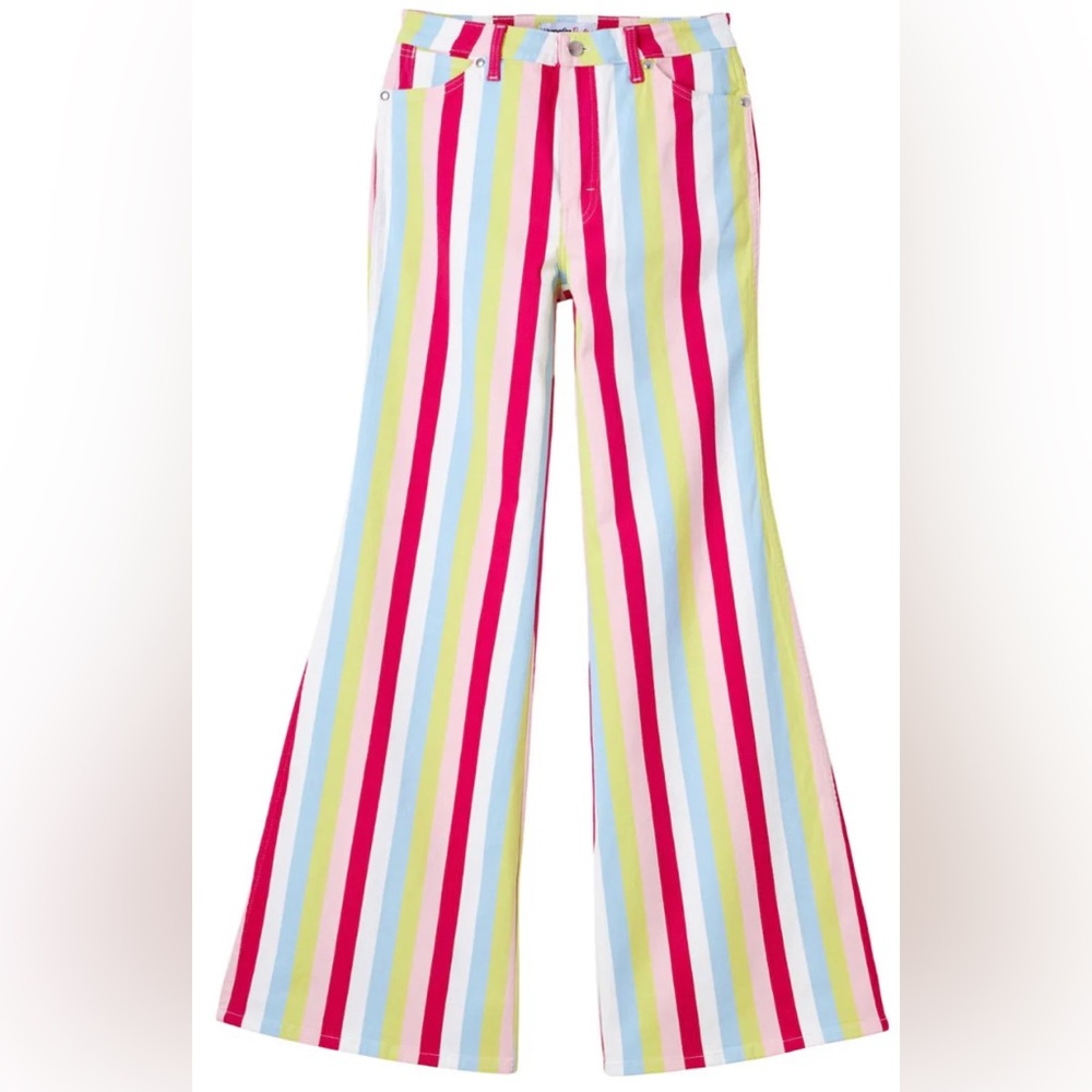 Wrangler X Barbie Wanderer High Rise Flare Jeans in Rodeo Stripe (SIZE 26 x 32)
